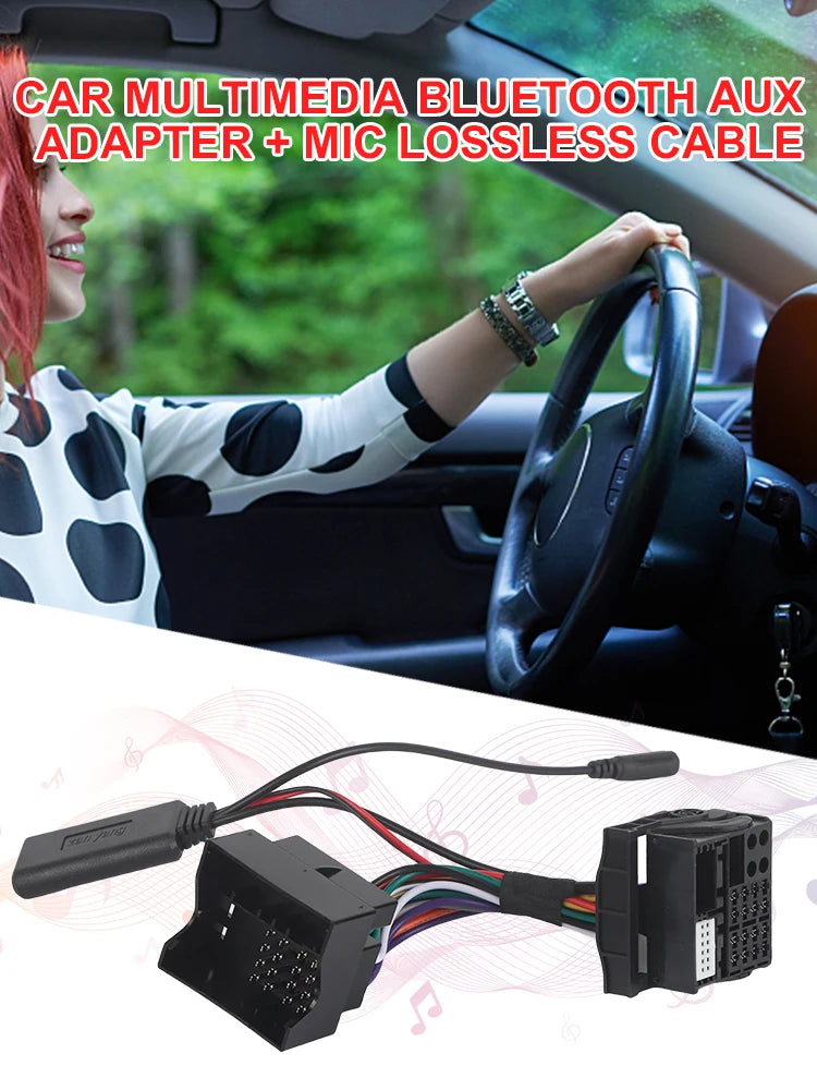 Car Radio Audio Music Device Bluetooth-compatible Aux Adapter Harness
