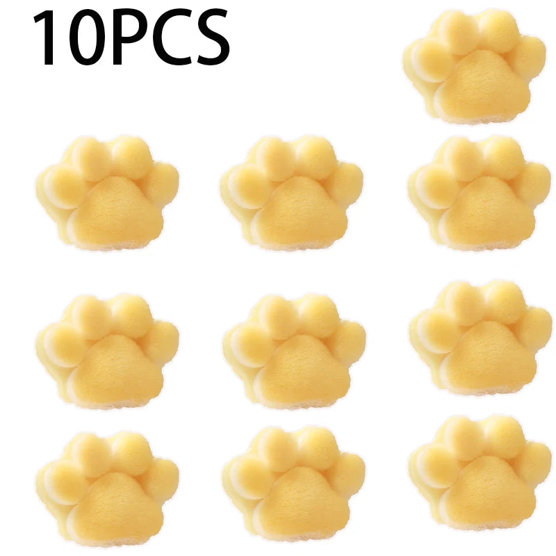 1- Cat's Paw Manicure Dust Clean Brush Finger Ring Duster Soft Hair Zpaxo 10PCS Yellow