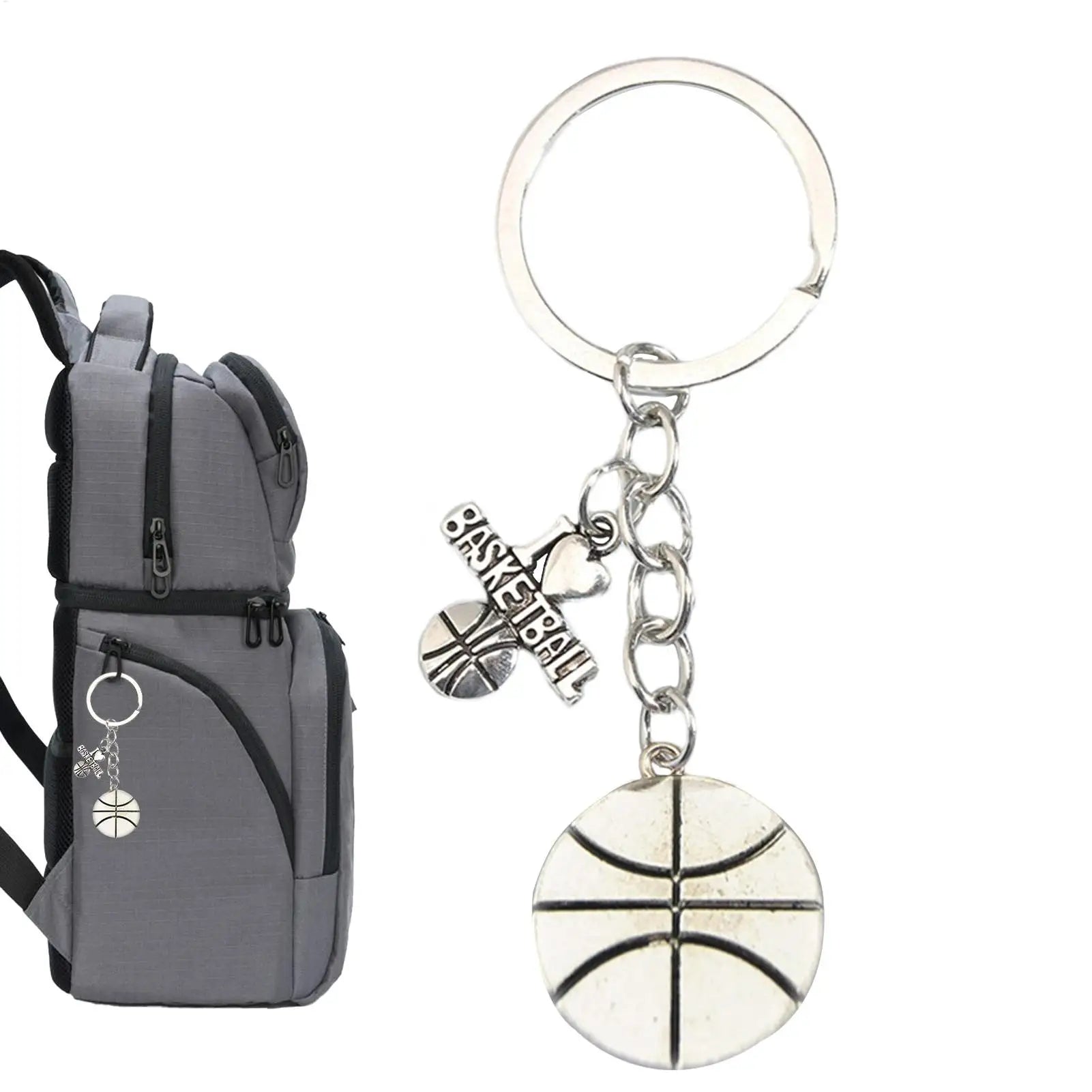 Small Basketball Keychain Decorative Basketball Keyring Decorative Basketball Keyring for Men and Women Creative Basketball Zpaxo