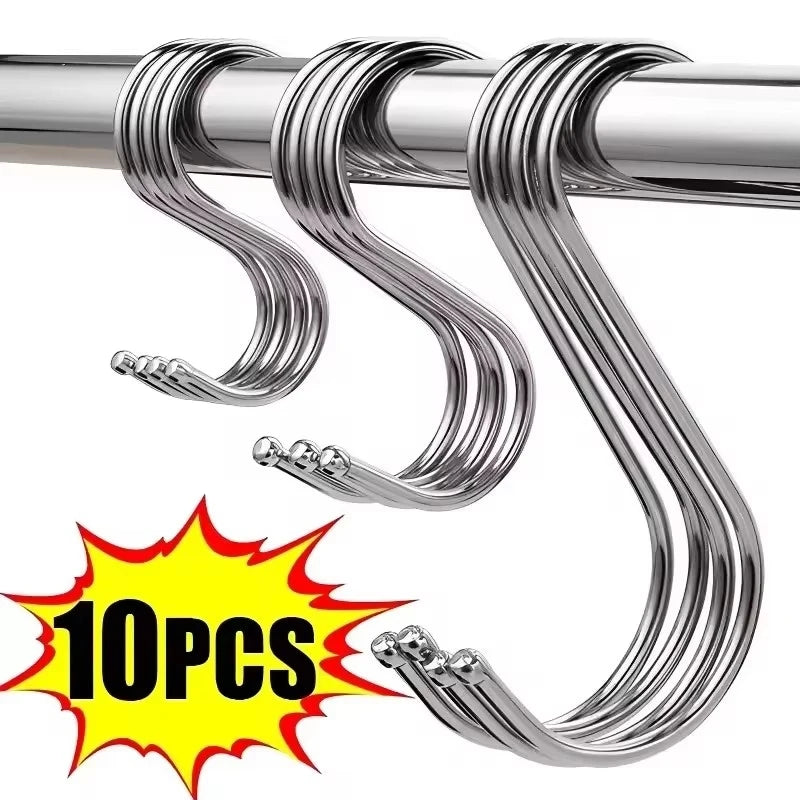 Stainless Steel S-Hooks Multi-Pack | Kitchen Bath & Home Storage