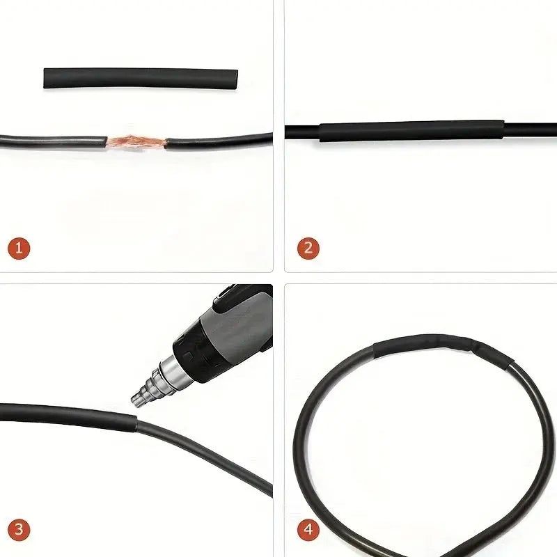 127Pcs/lot Black Heat Shrink Sleeving Set Thermoresistant Tube Shrink Wrapping Wire Cable Polyolefin Wrap Tubing Zpaxo