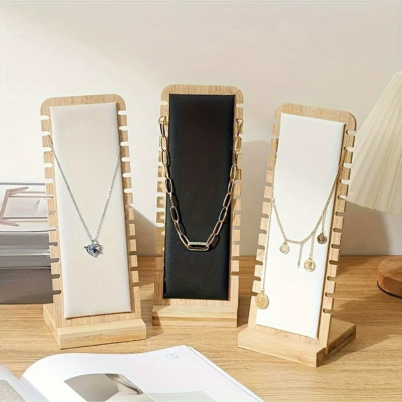 Wood Jewelry Display Stand – Necklace, Bracelet & Anklet Rack Jewelry Display Stand Zpaxo