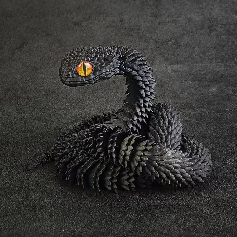 3D Printed Snake Figurines Simulated Animals Kid Craft Ornament Zpaxo