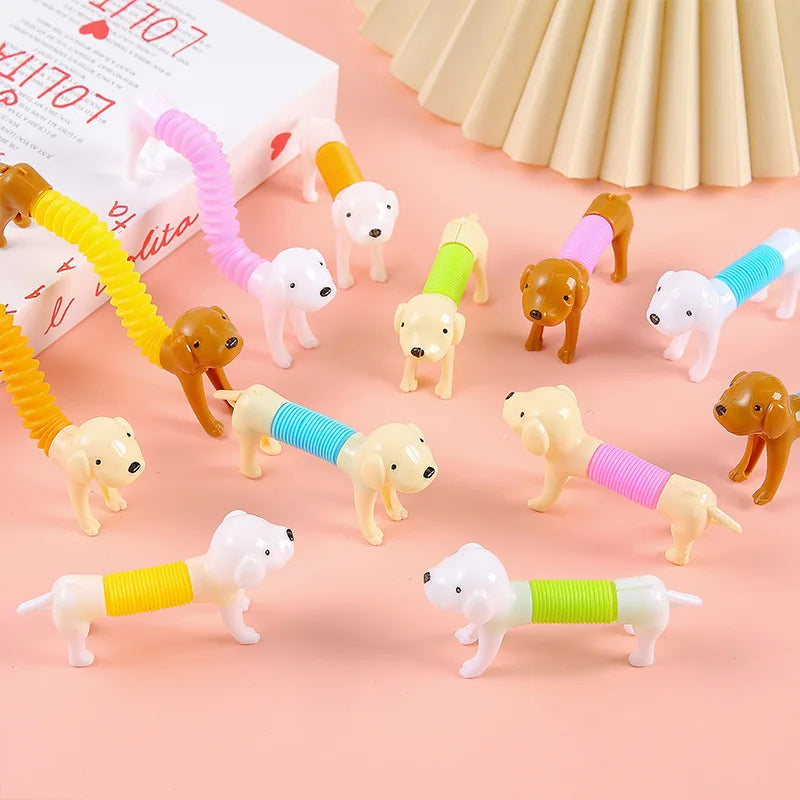 Stretchable Dog Stress Relief Pop Tubes Toy Kids Birthday Party