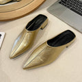 Fashion Pointed Toe Women Flats Slippers Mules Shoes 2026 Luxury