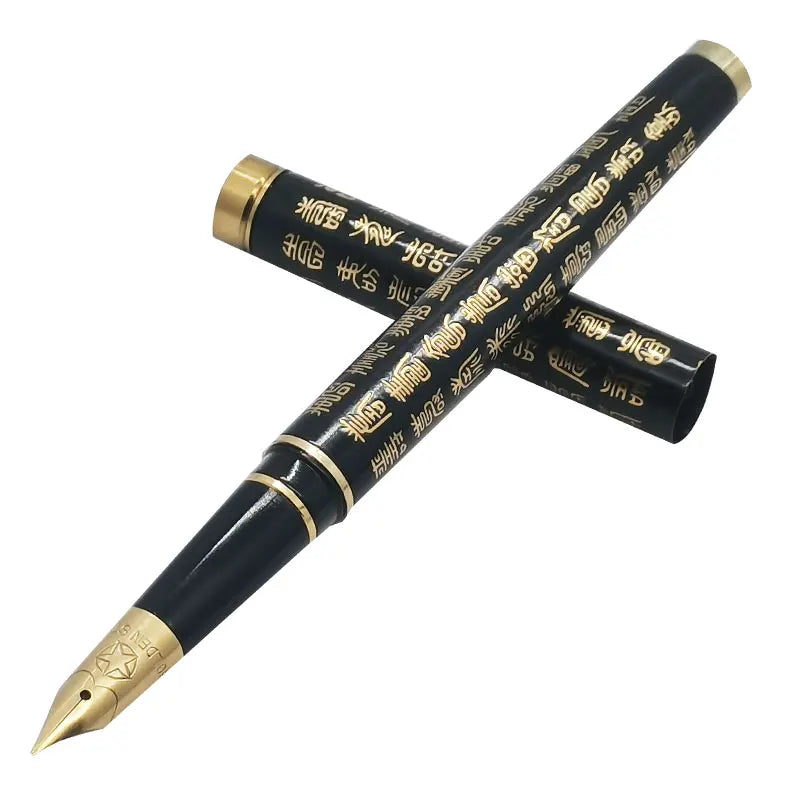 New Old Vintage Jinxing 919 Iridium Fountain Pen Black Nib Fine Writing Stationery Gift Metal Bar 1990S Zpaxo black F