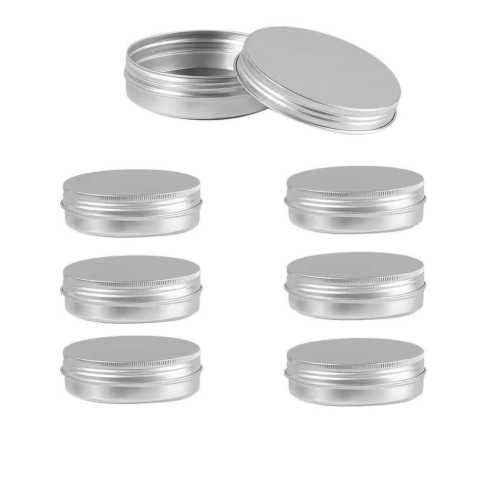 10 3 34 Ounce Aluminum Tin Jar Refillable Containers Screw Lid Round Zpaxo