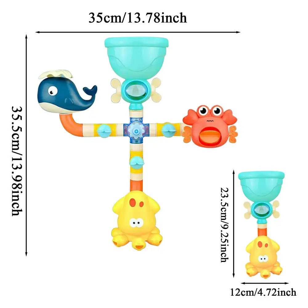 Bathtub Toys Waterwheel Bathing Toy Water Pipes Building Kit Games Education Bathroom Bathtub Shower Playset For Boys Girls Zpaxo United States Bath Toys
