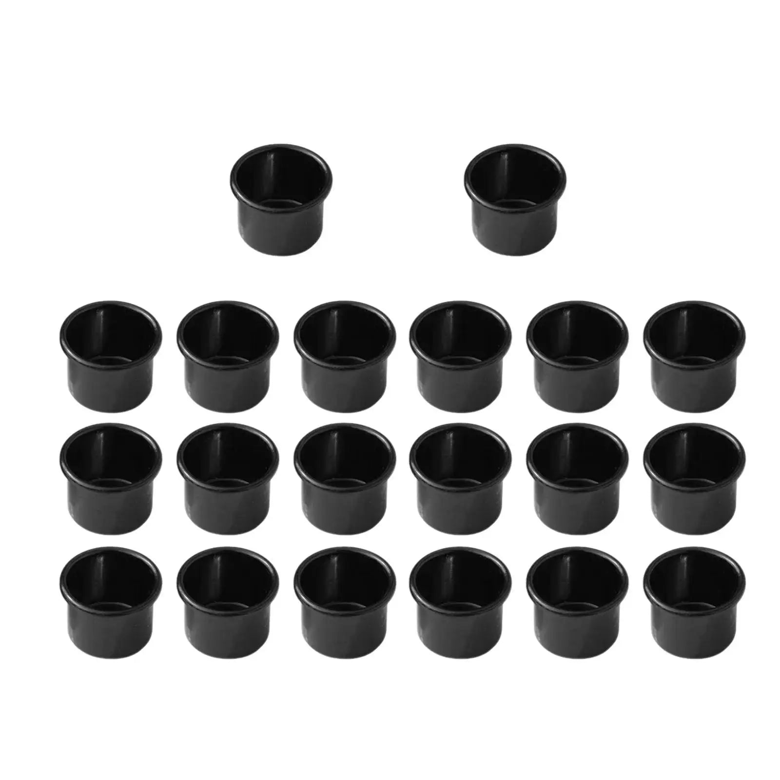 20-Pack Metal Tealight Candle Cups – Tabletop Candelabra Set Tealight Candle Holders Zpaxo black