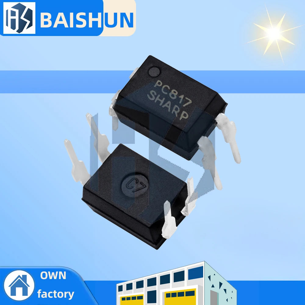 10pcs Original 817 Series Optocoupler Kit: PC817/EL817 DIP Package (Includes 817C/FL817C/PS817C） Zpaxo Default Title