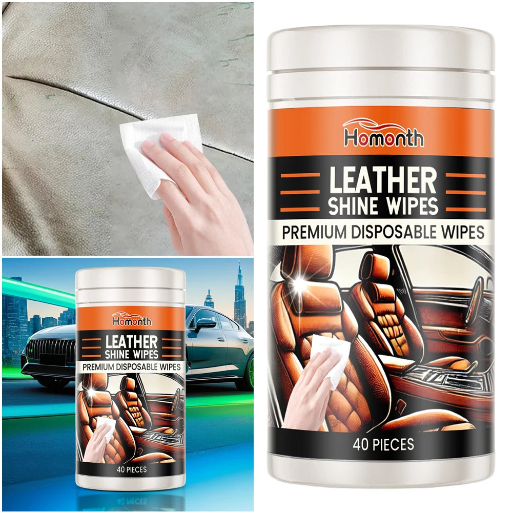 Car Interior Cleaner Wipes Disposable Leather Conditioner Conditioning