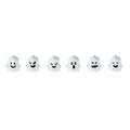 6PCS Cute Halloween Luminous Ghost Keychain LED Hanging Ghost Pendant Party Luminous Ghost Light Gifts Phone Decor Zpaxo 6pcs-set