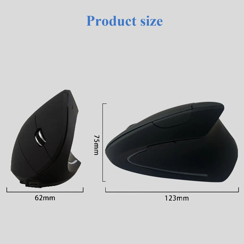 5th Gen Vertical Ergonomic Mouse Right Hand Wireless Wired Optical Zpaxo