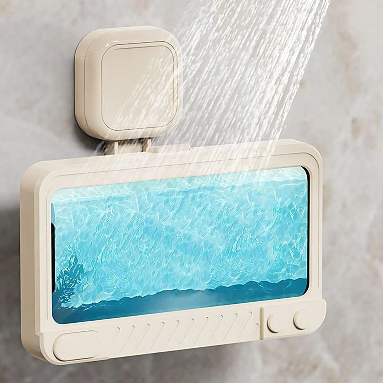 Shower Phone Holder Waterproof 360 Rotation Suction Speaker Wall