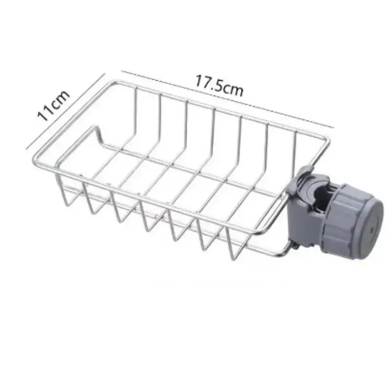 Kitchen Stainless Steel Sink Drain Rack Sponge Storage Faucet Holder