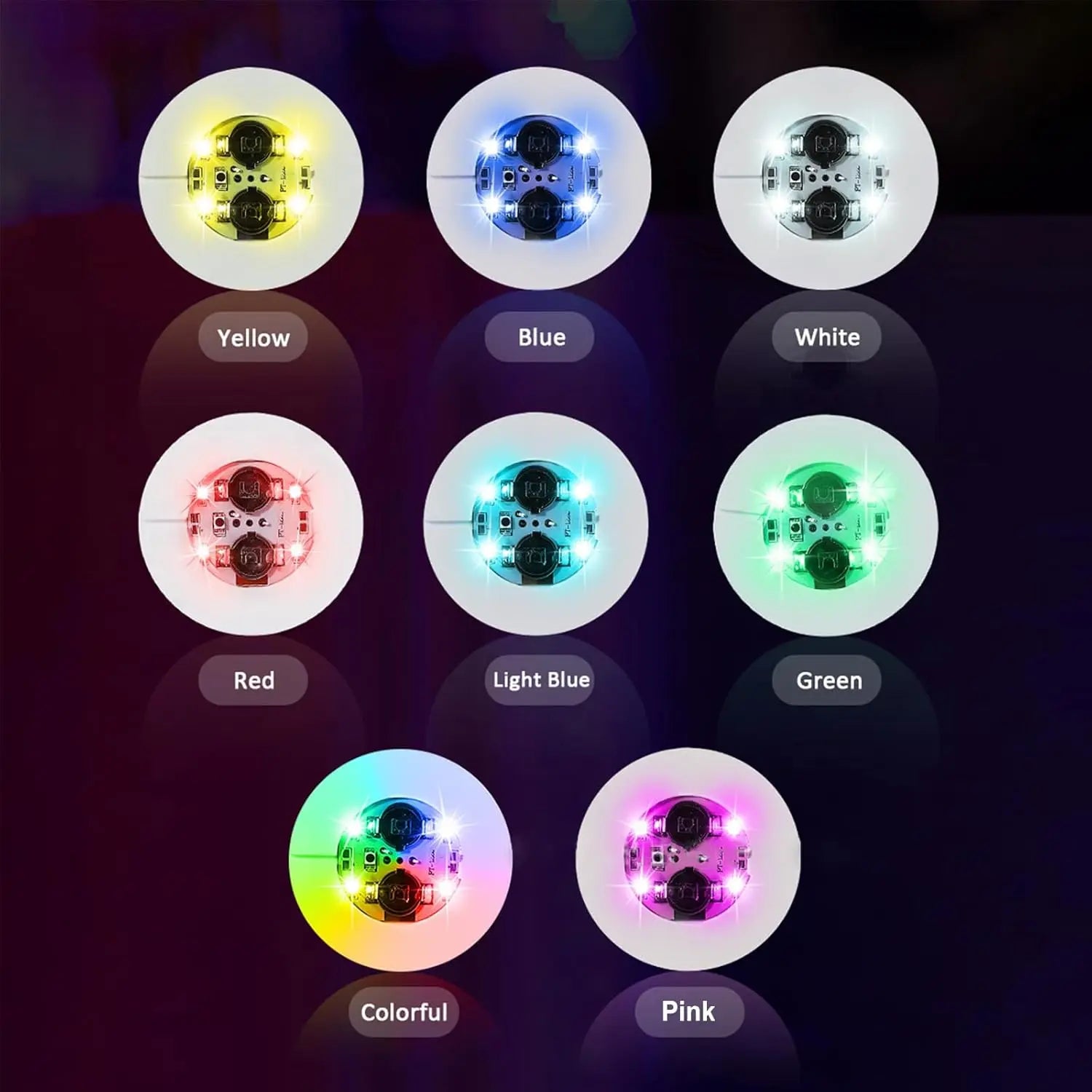 LED Drink Coasters Flashing Cup Coaster Lights Light Up Stickers