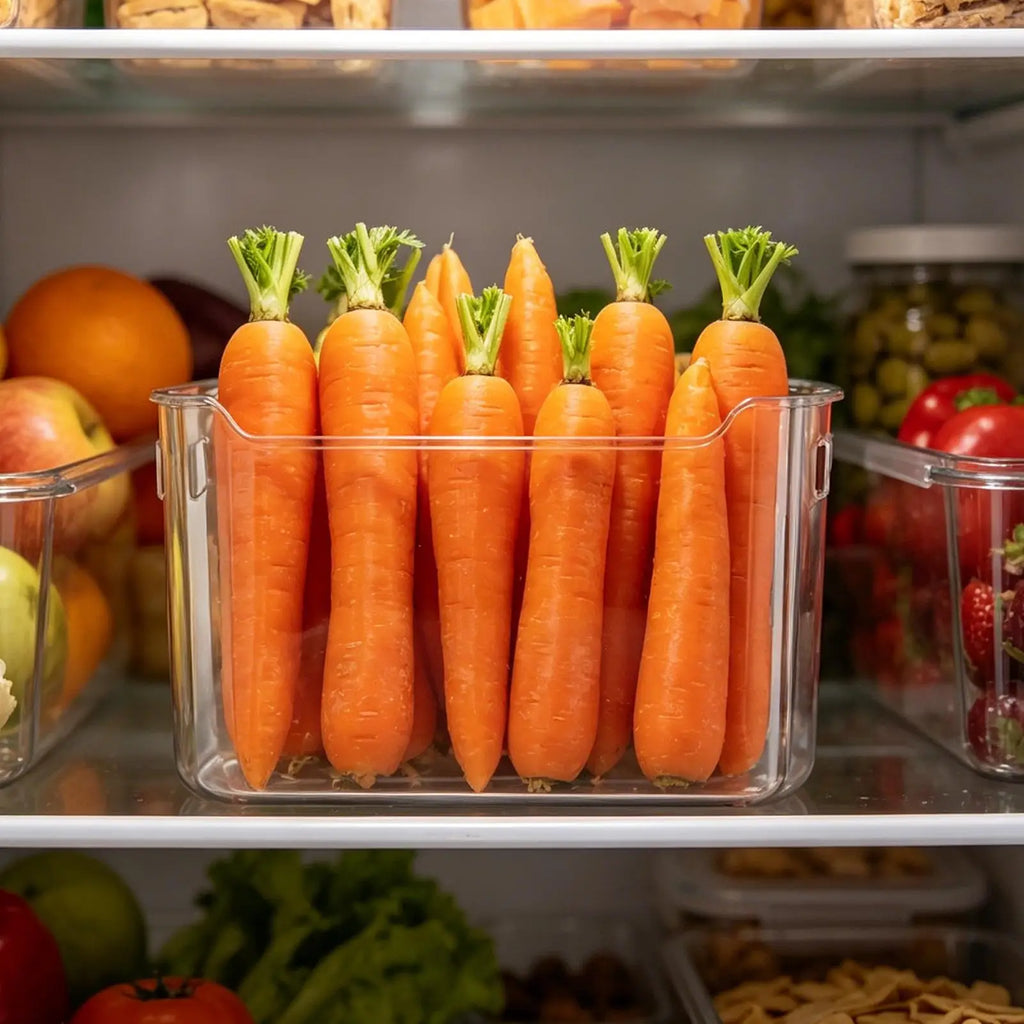 Refrigerator Bins Handles Clear Door Containers Organizer Kitchen