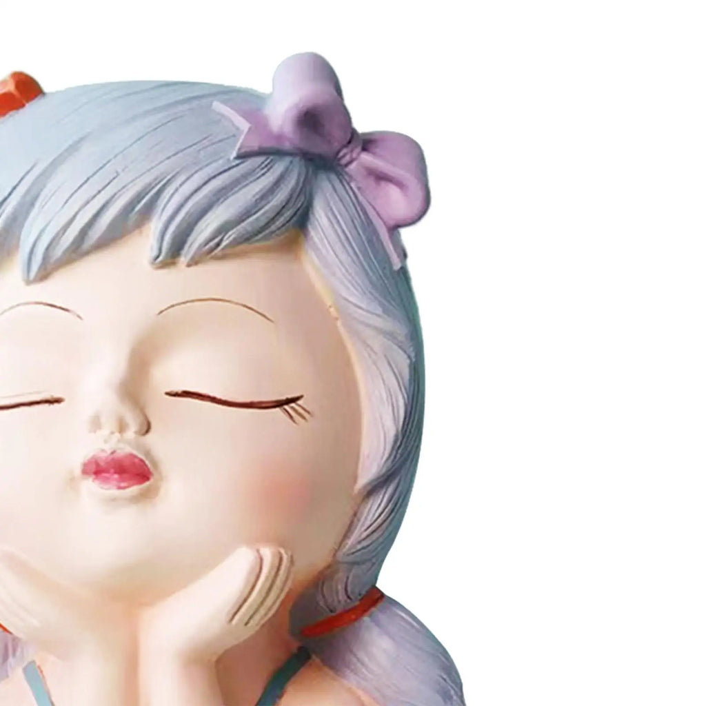 Face Planter Pot – Resin Girl Bust Flower Vase & Decor Statue Decorative Planter Zpaxo