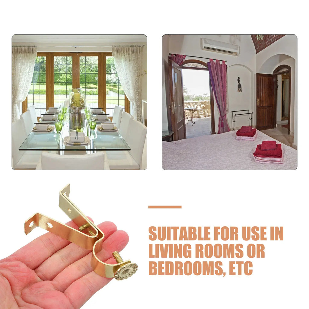 Single Adjustable Curtain Rod Bracket Heavy Duty Iron Wall Mount