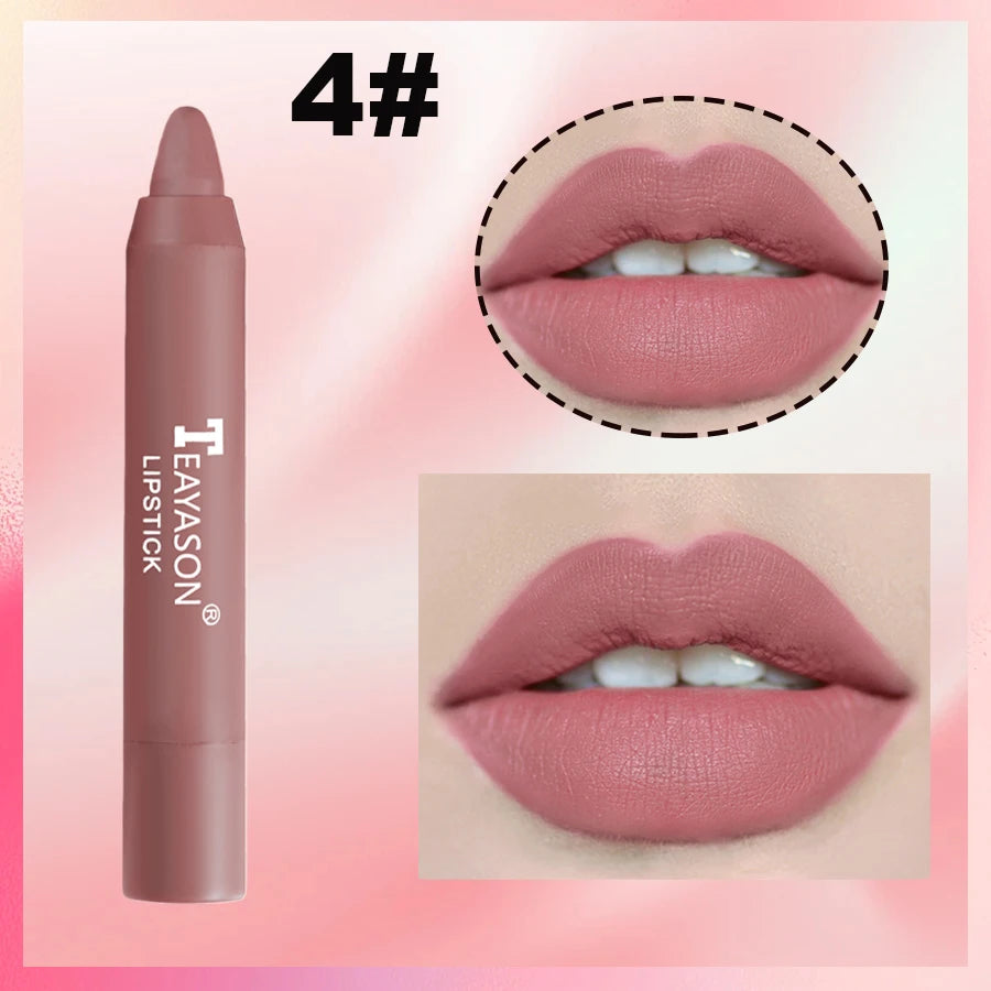Matte lipstick for easy application, smudge-proof, daily moisturizing, lipstick, holiday gift, light makeup, lip pen, lipliner, Zpaxo 4XQ06 2.5G Full Size