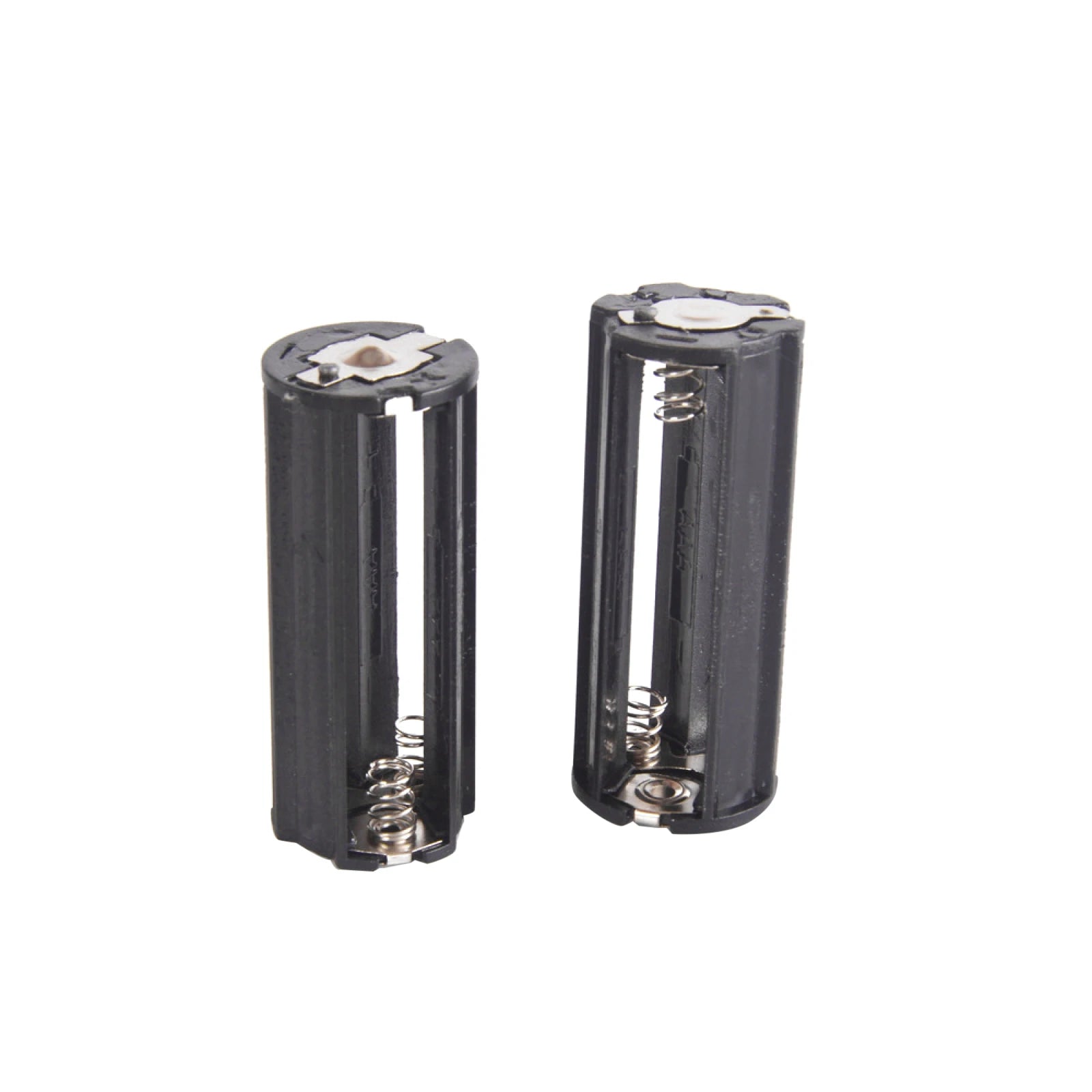 3-AAA Battery Holder Black Plastic Box Cylindrical Case Flashlight