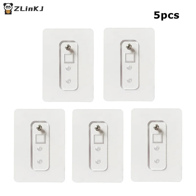 ▶5Pcs No-punch Screw Sticker Strong Non-marking Hangers Nail-free Hooks Sticky Hooks Load-bearing Screws No-punch Screw Sticker Zpaxo