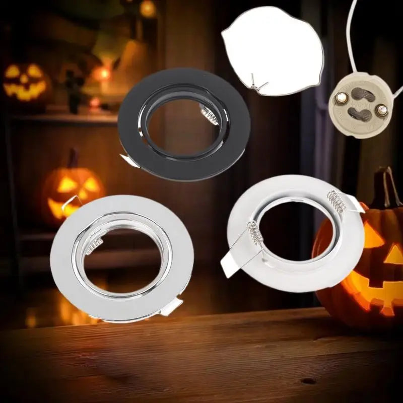 Round Frame LED Downlight Bulb Holder Recessed Fixture MR16 GU10 Spot Zpaxo