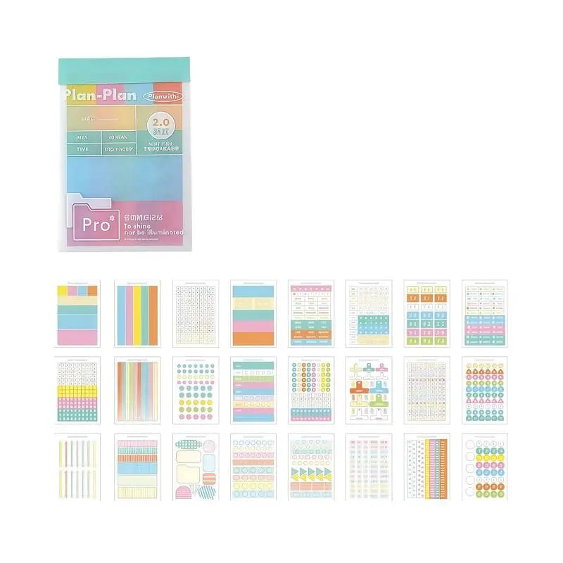 Y1UB Multicolored Adhesive Note Sticker Assorted Index Tabs Daily Zpaxo Green CN