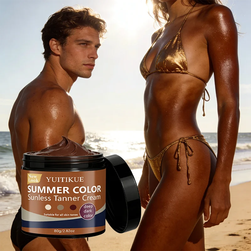 YUITIKUE Sunless Tanner – Deep Dark Self Tan Cream 80g Self Tanning Cream Zpaxo