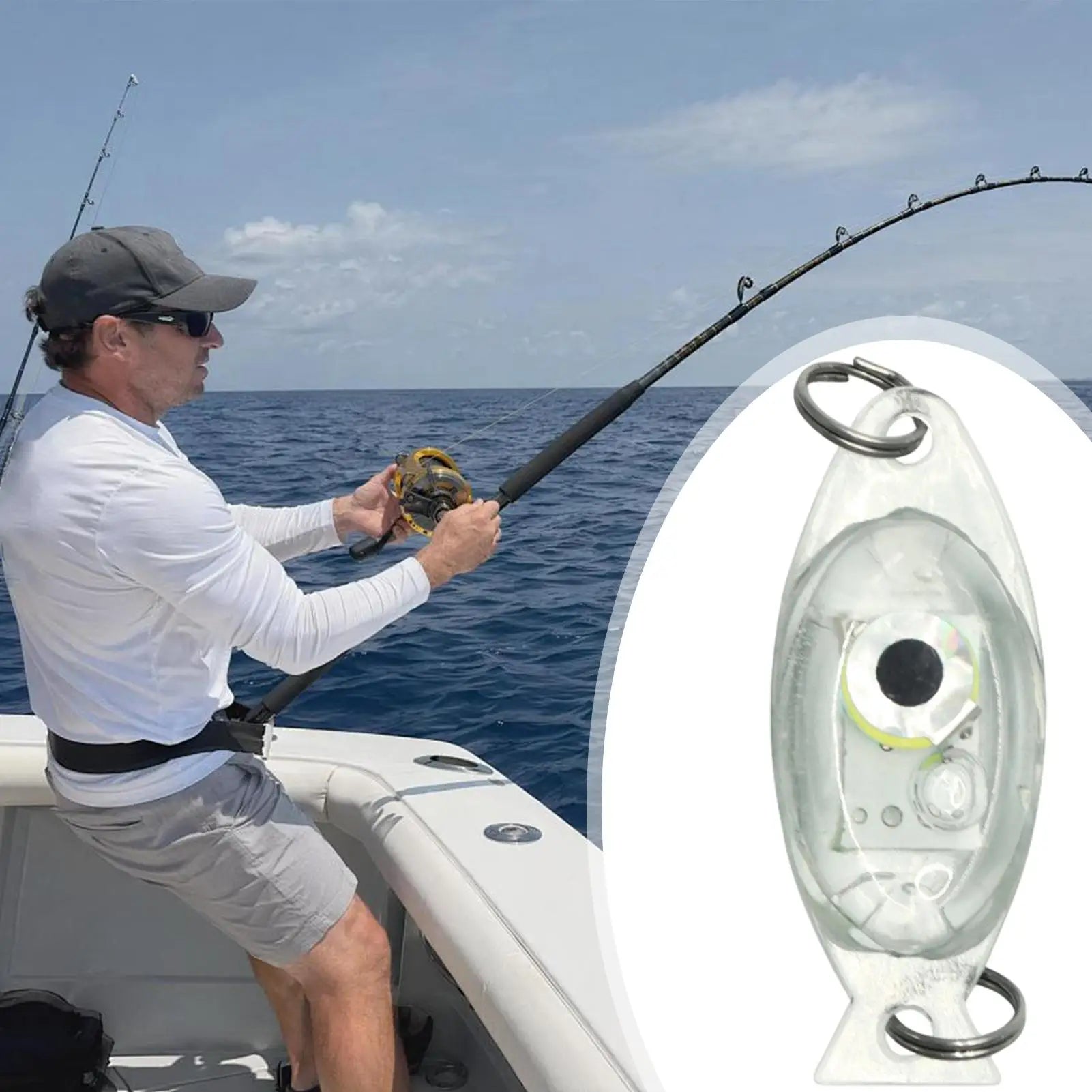 LED Fishing Lure Light Bright Waterproof Fish Eye Bait Glowing