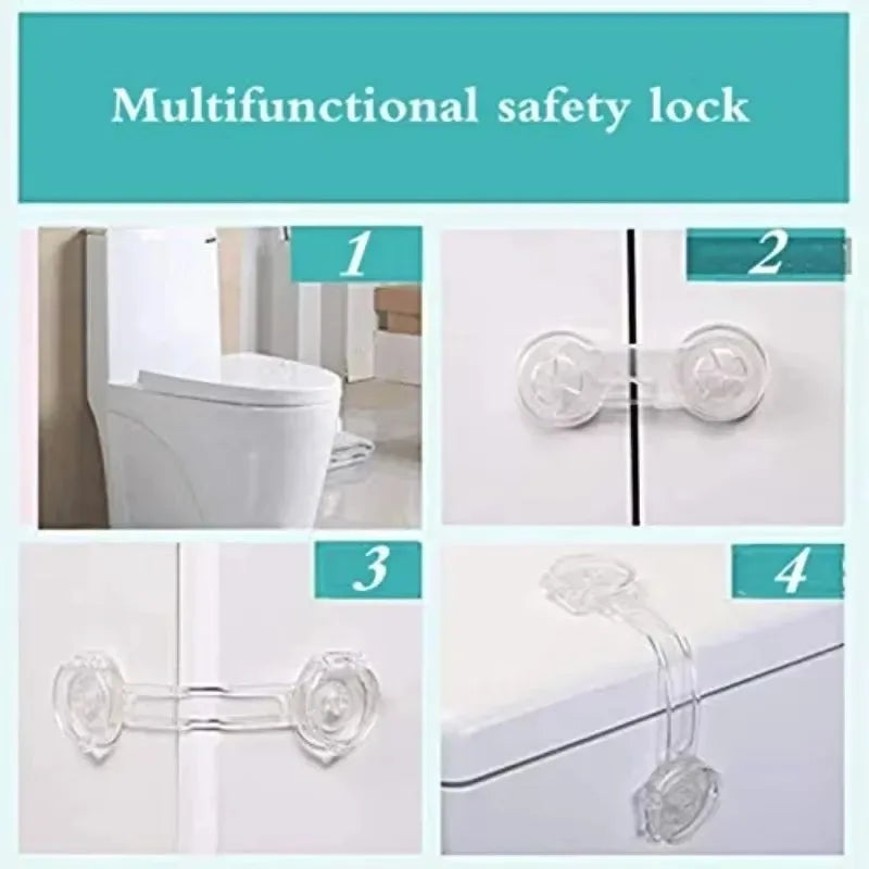 Baby Safety Cabinet & Drawer Lock – Adhesive Child-Proof Lock