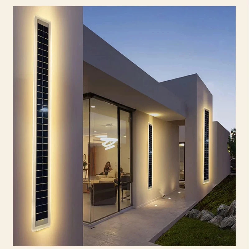 Outdoor Solar Led Wall Lights 20 60 Waterproof IP65 Long Lamp Garden Zpaxo