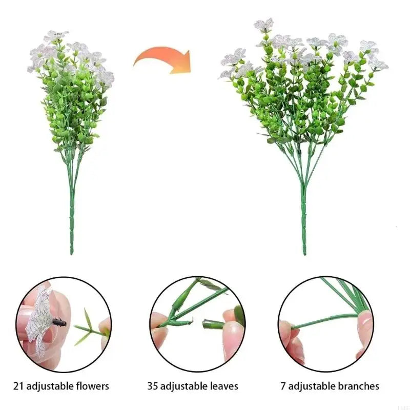 Simulation Flower Artificial Flower With Flexible Iron Wire for Tabletop Bookshelf Display Wedding Decoration Zpaxo