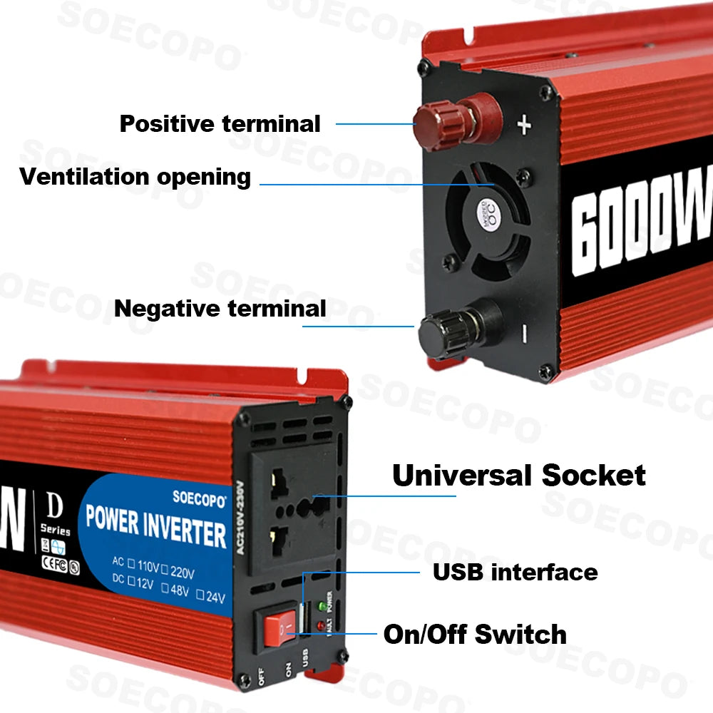 6000W Inverter Solar System Complete 12V 110V 220V 100A Controller