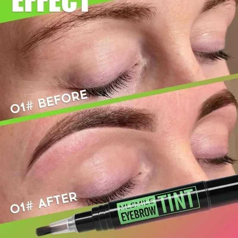 Rotating Liquid Eyebrow Dye Tint Brush Pencil Long Lasting Coloring