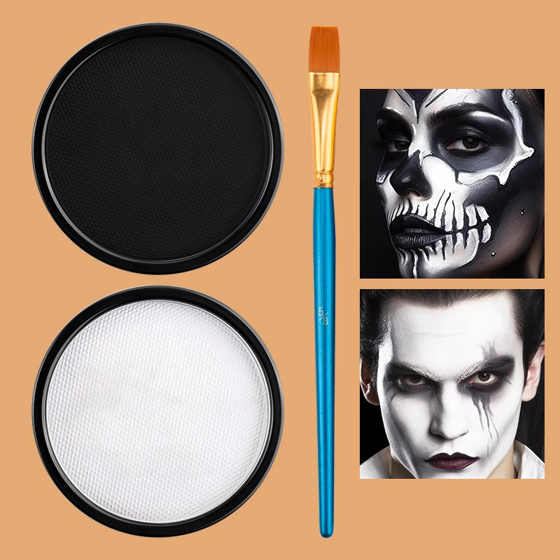Non-toxic Monochrome Face Body Paint Palette-water Soluble Easy Clean Zpaxo