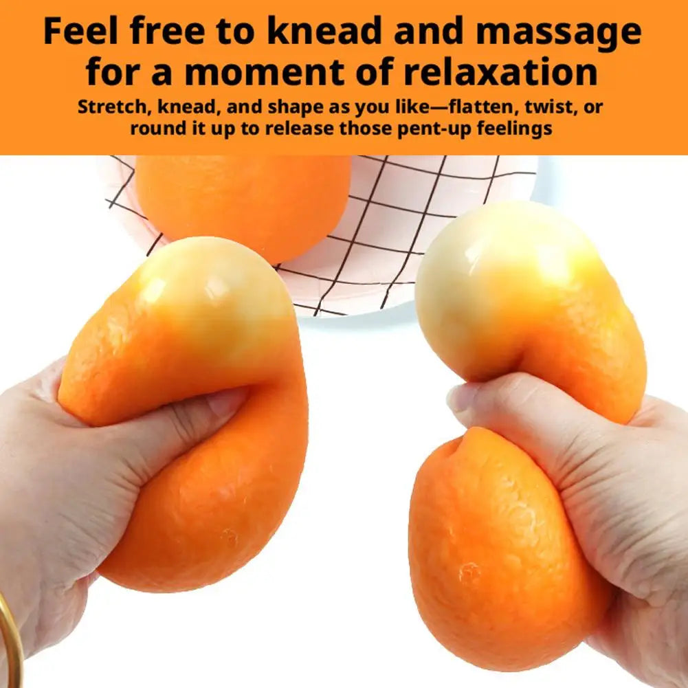 1/2PCS Ugly Orange Squeesh Toy For Anxiety Relief Cute Citrus Fidget Sensory Novelty Toys Simulation Fruit Home Decor Useful Toy Zpaxo