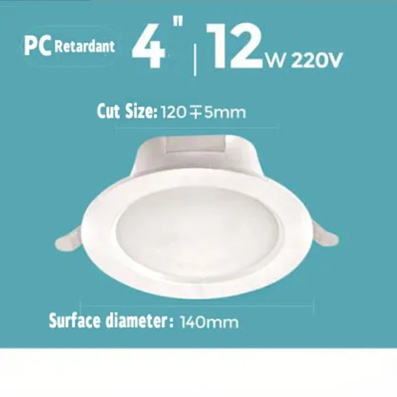 LED Emergency Recessed Downlight – Motion Sensor & Battery Backup