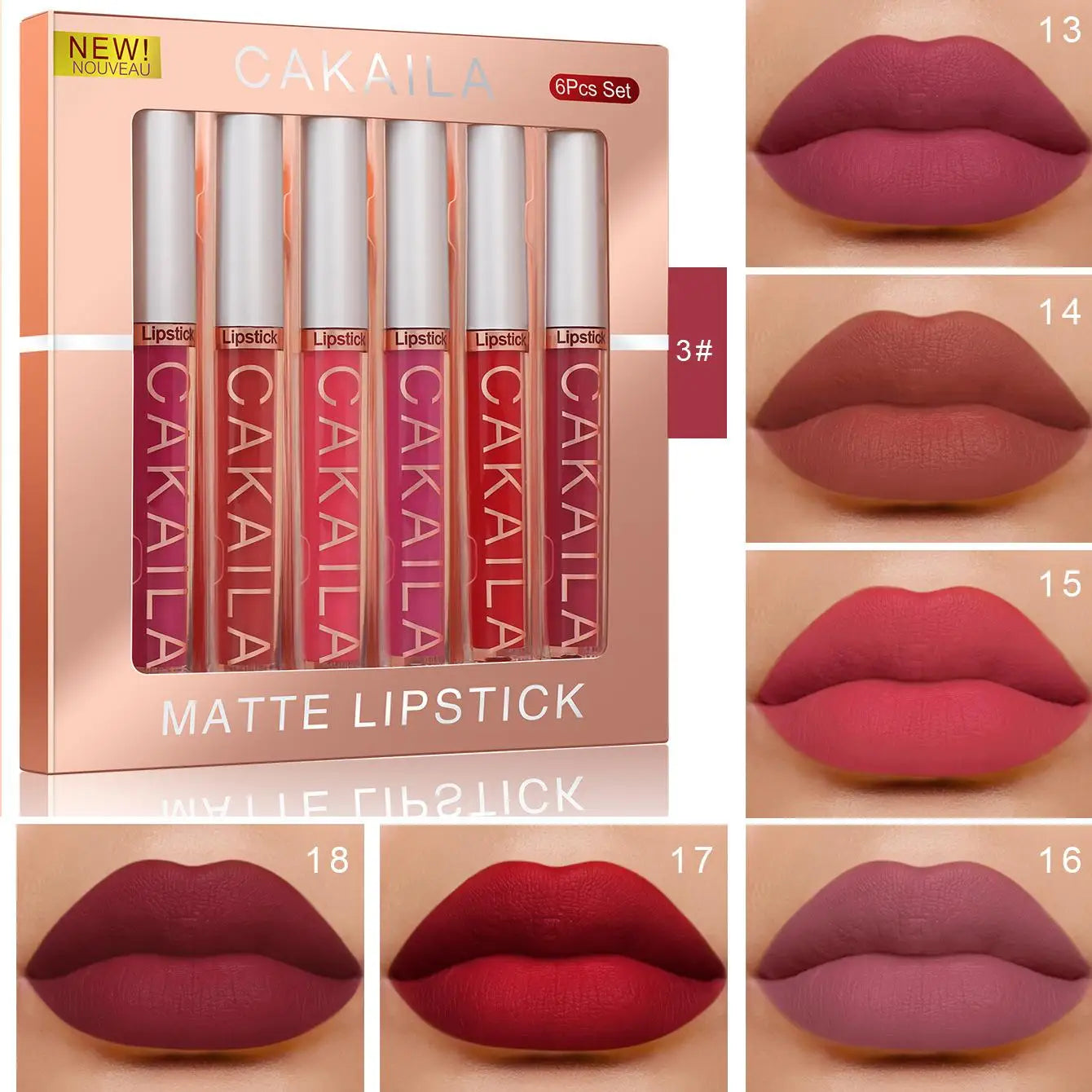 Matte Lip Gloss AB Two Sets Not Stained Cup Mouth Red Moisturizing