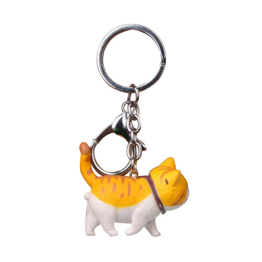 Lovely Cartoon Animal Cute Japanese Cat Kitten Key Chain Cat Keyring Bag Hanging Pendant Keychain Zpaxo
