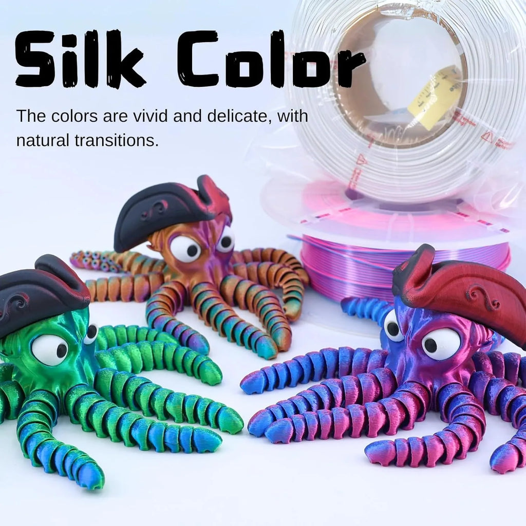 3D Printed Pirate Octopus Animals Flexible Joints Home Office