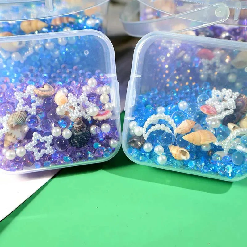 1Box Ocean Style Epoxy Resin Filling DIY Star Moon Conch Shaped Crystal Epoxy Resin Filling Nail Glitter Decorations Zpaxo