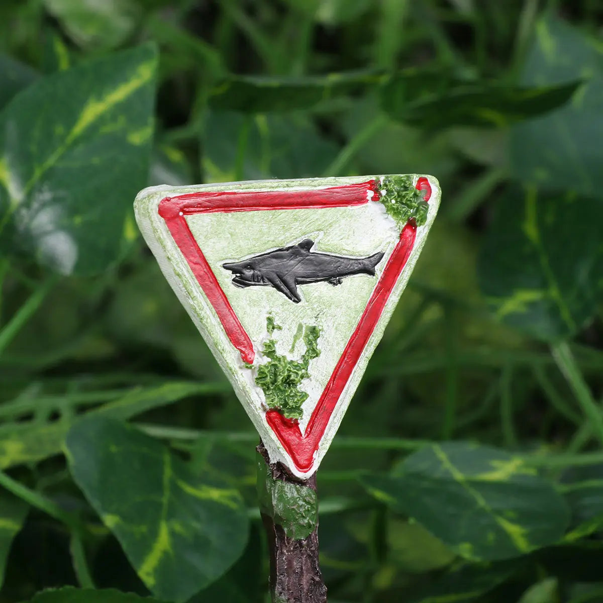 Cartoon Resin Small Display Warning Signs Aquarium Ornament Fish Tank
