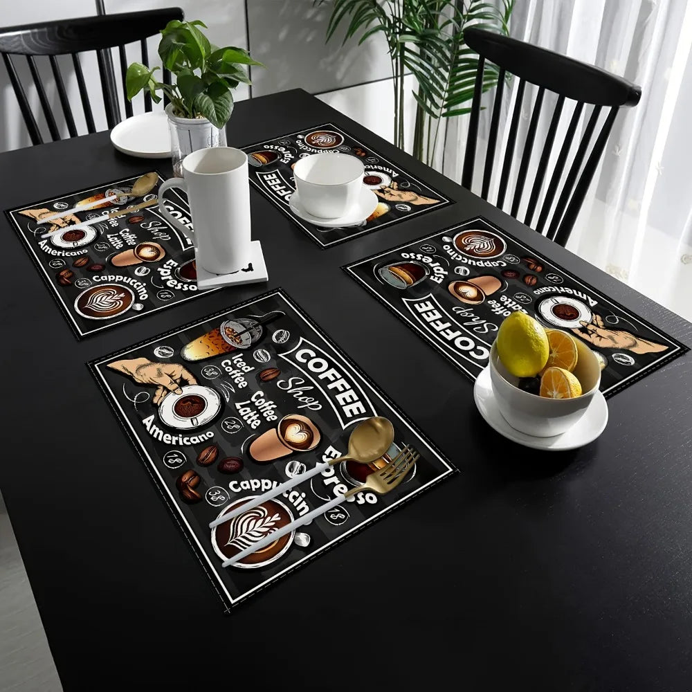 Coffee Mats Non-slip Rubber Backing Absorbent Kitchen Countertop Dish Zpaxo