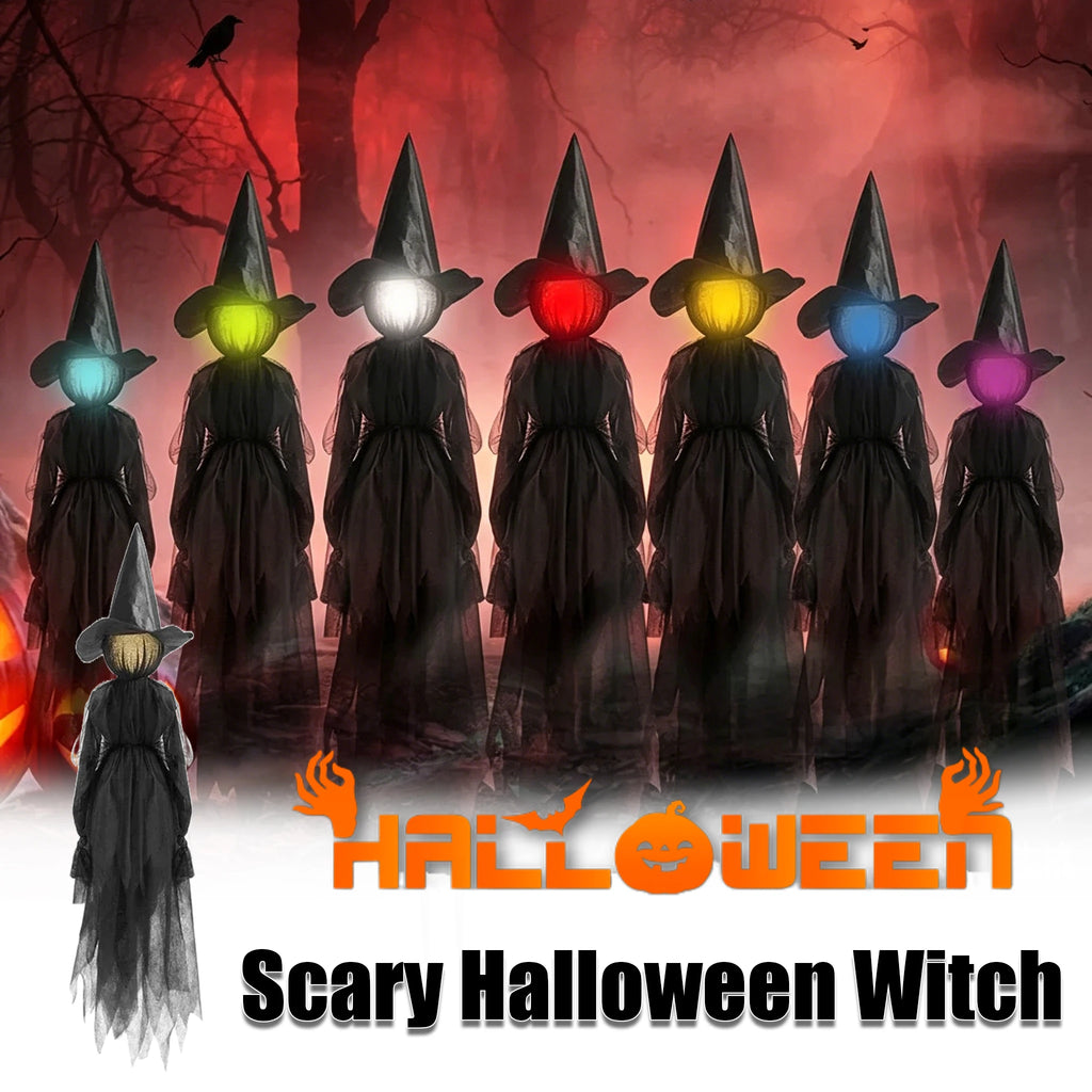 Motion-activated Sound Light Witch Decoration Glowing Eyes Spooky