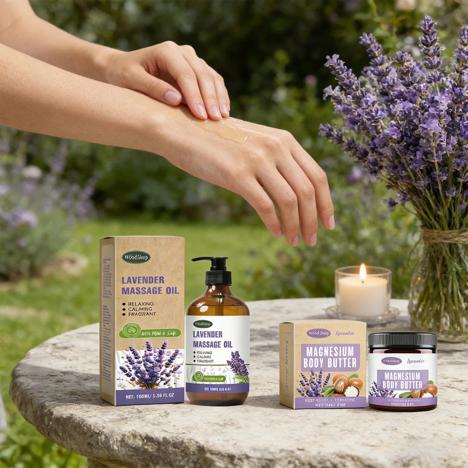 Lavender Aromatherapy Massage Oil Natural Muscle Relax Hydrating Body Hair Oil Non Greasy Fast Absorb Post Sleep Stress Relief Zpaxo