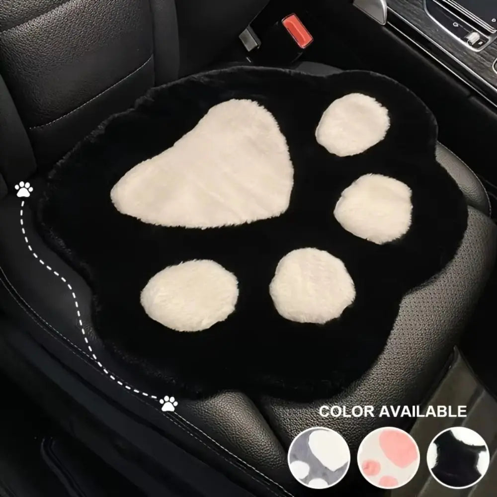 Premium Soft Cartoon Cat Claw Seat Cushion Warm Plush Paw Car Zpaxo
