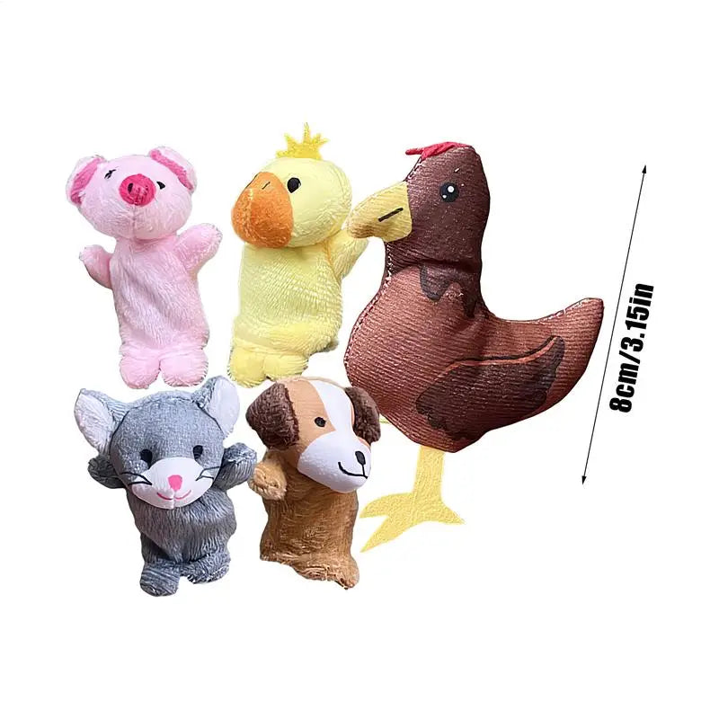 Animal Finger Puppets Interactive Family Finger Toy Set Of 5 Animal Puppets For Easter Basket Stuffers Egg Fillers School Zpaxo
