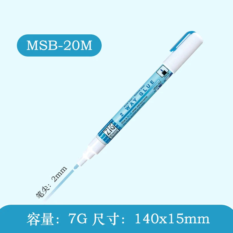 2 Way Glue Pen(1mm/2mm/4mm/15mm) , Adhesive for Professional,Artists, Crafting, Scrapbooking, Gift Card Zpaxo MSB-20M
