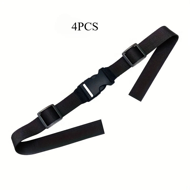 1 2 Black Polyester Backpack Straps Adjustable Chest Strap Secure Zpaxo black-4pcs